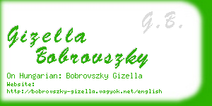 gizella bobrovszky business card